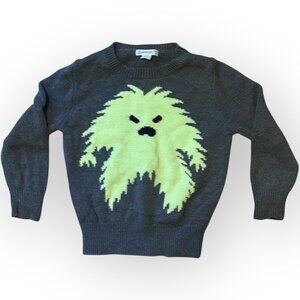 Crewcuts by JCrew Kids Gray Sweater with Neon Glow In Dark Monster Boys Size 3T
